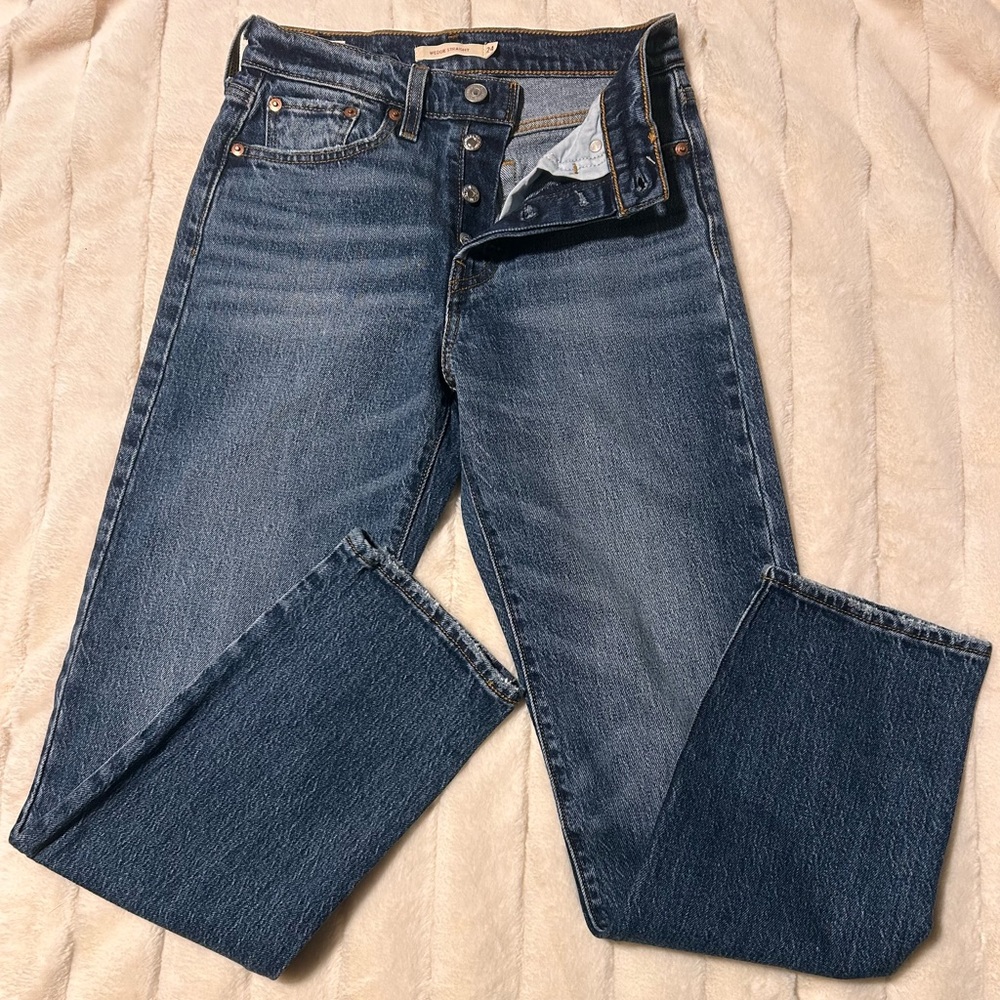 Classic Blue Straight Leg Jeans